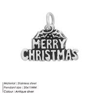 Retro Stainless Steel Christmas Series Pendent Wholesale Nihaojewelry sku image 3