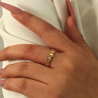 Retro Heart Chain Geometric Alloy Ring Wholesale Nihaojewelry main image 1