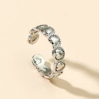 Retro Heart Chain Geometric Alloy Ring Wholesale Nihaojewelry sku image 1