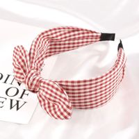 Korean Bow Simple Lattice Headband sku image 1