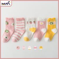Children's Lace Fruit Color Combed Cotton Tube Socks 5 Pairs Wholesale Nihaojewelry main image 3
