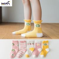 Children's Lace Fruit Color Combed Cotton Tube Socks 5 Pairs Wholesale Nihaojewelry main image 5