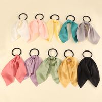 لون نقي الانحناء الشعر Scrunchies مجموعة الجملة Nihaojewelry main image 3