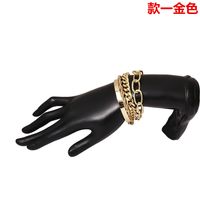 New Fashion Smooth C Shape Mix And Match Twist Chain Bracelet Simple Thread Exaggerated O-chain Set Bracelet sku image 3