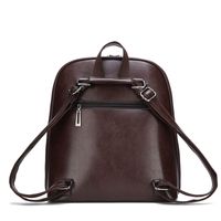 Simple High Capacity Pu Oil Leather Backpack Wholesale Nihaojewelry main image 5