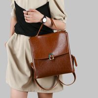 Women's Backpack 2021 Summer New European And American Style Retro Women's Bag Women's Backpack Backpack Factory Wholesale main image 5
