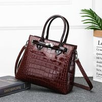 Fashion Crocodile Pattern Glossy Patent Leather Bag Wholesale Nihaojewelry main image 4