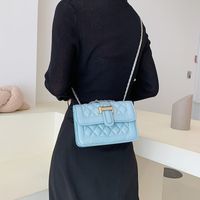 Diamond Chain Small Bag For Women 2021 Autumn New Retro Stylish Good Texture Shoulder Messenger Bag Western Style Small Square Bag main image 4