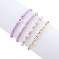 Wholesale Jewelry Hollow Chain Hit Color Beaded Bracelet Four-piece Set Nihaojewelry sku image 3