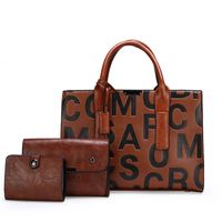 Letters Pattern Single Shoulder Messenger Handbag Three-piece Set Wholesale Nihaojewelry sku image 4