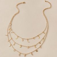 Star Moon Butterfly Three Layer Necklace Wholesale Nihaojewelry sku image 1
