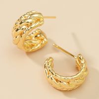 Fashion Twist Copper Earrings Wholesale Jewelry Nihaojewelry main image 3