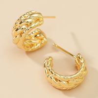 Fashion Twist Copper Earrings Wholesale Jewelry Nihaojewelry main image 4
