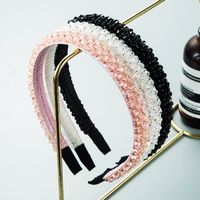 Ethnic Style Solid Color Crystal Hairband 3-pieces Set Wholesale Nihaojewelry main image 1