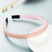 Ethnic Style Solid Color Crystal Hairband 3-pieces Set Wholesale Nihaojewelry main image 5