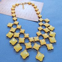 Exaggerated Water Drop Square Resin Sweater Chain Necklace Wholesale Jewelry Nihaojewelry main image 4