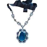 Cinta Negra Retro Cristal Azul Colgante Suéter Collar De Cadena Joyería Al Por Mayor Nihaojewelry main image 1