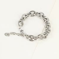 Ou Mo Simple New Jewelry Large O-shaped Titanium Steel Chain Tuhao Gold Stainless Steel Bracelet Ins Style Titanium Ornament main image 3