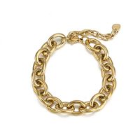 Ou Mo Simple New Jewelry Large O-shaped Titanium Steel Chain Tuhao Gold Stainless Steel Bracelet Ins Style Titanium Ornament main image 6