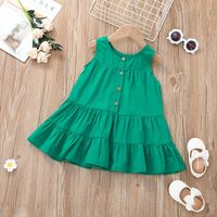 Casual Solid Color Vest A-line Sleeveless Dress Wholesale Nihaojewelry main image 2