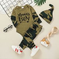 Fashion Camouflage Three-piece Baby Long-sleeved Romper Trousers Suit Wholesale Nihaojewelry main image 1