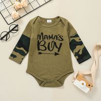 Fashion Camouflage Three-piece Baby Long-sleeved Romper Trousers Suit Wholesale Nihaojewelry main image 4