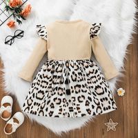 Fashion Letter Long-sleeved Leopard Print A-line Skirt Wholesale Nihaojewelry main image 6