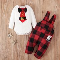Fashion Baby Long-sleeved Romper Two-piece Checkered Contrast Color Suit Wholesale Nihaojewelry main image 6