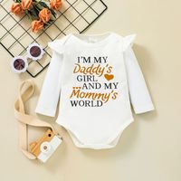 Ins New Infant Letter Long-sleeve Jumpsuit Suit Printed Baby Girl Triangle Rompers Trousers Two-piece Suit main image 4