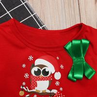 Cartoon Printing Children's Red Long-sleeved Christmas Dress Wholesale Nihaojewelry main image 3