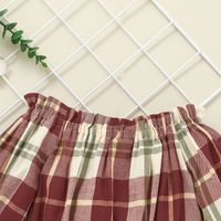 Retro Plaid Long Sleeve Baby Top Skirt Two-piece Set Wholesale Nihaojewelry main image 6