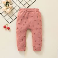 Fashion Children's Solid Color Sweater Trousers Printed Round Neck Two-piece Wholesale Nihaojewelry main image 4