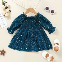 Fashion Contrast Color Star Printing Baby Body Long-sleeved Dress Wholesale Nihaojewelry main image 5