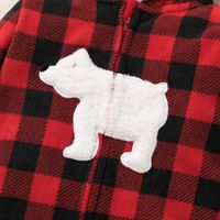 Baby Clothes 2021 Autumn Hooded Zip-up Shirt Outer Romper Children's Clothing Plaid Baby Rompers Jumpsuit main image 3