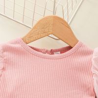 Cute Solid Color Net Yarn Long Sleeve Baby One-piece Dress Wholesale Nihaojewelry main image 3