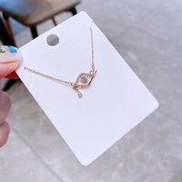 Haute-grade Ins Frais Style De Mode Zircon Larmes Eye Clavicule Chaîne Personnalité Gracieuse Collier Pour Femmes Croix-frontière Bijoux Vendus main image 5