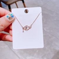 High-grade Ins Cool Style Fashion Zircon Tears Eye Clavicle Chain Graceful Personality Necklace For Women Cross-border Sold Jewelry main image 6