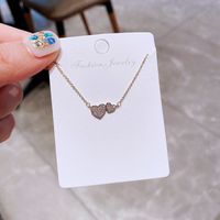 Herzförmiger Anhänger Mit Kupfer Eingelegter Zirkon Halskette Großhandel Nihaojewelry main image 4