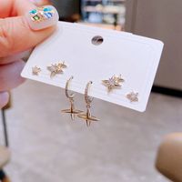 Inlaid Zircon Star Korean Style Earrings Set Jewelry Wholesale Nihaojewelry main image 5