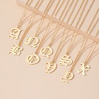 Retro 26 English Letter Pendant Necklace Wholesale Nihaojewelry main image 2