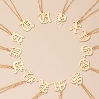 Retro 26 English Letter Pendant Necklace Wholesale Nihaojewelry main image 4