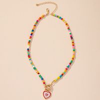 Hit Color Heart-shaped Pendant Necklace Wholesale Nihaojewelry main image 3