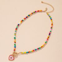 Hit Color Heart-shaped Pendant Necklace Wholesale Nihaojewelry main image 4