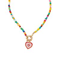 Hit Color Heart-shaped Pendant Necklace Wholesale Nihaojewelry main image 6