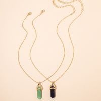 Einfache Bunte Sechseckige Säule Anhänger Halskette Großhandel Nihaojewelry main image 4