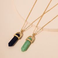 Simple Colorful Hexagonal Pillar Pendant Necklace Wholesale Nihaojewelry main image 5