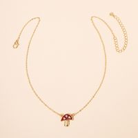 European And American Ins Hip Hop New Style Retro Diamonds Mushroom Necklace Japanese And Korean Trend Hong Kong Street Shot Clavicle Necklace Accessories main image 4