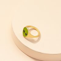 Fashion Retro Alien Color Dripping Oil Ring Wholesale Nihaojewelry main image 5