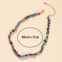Europe And America Cross Border Ins Internet Hot Fashionable Color Stone Necklace Bohemian Style Necklace Chengyang Of Qingdao Jewelry Factory main image 3