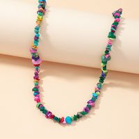 Europe And America Cross Border Ins Internet Hot Fashionable Color Stone Necklace Bohemian Style Necklace Chengyang Of Qingdao Jewelry Factory main image 4